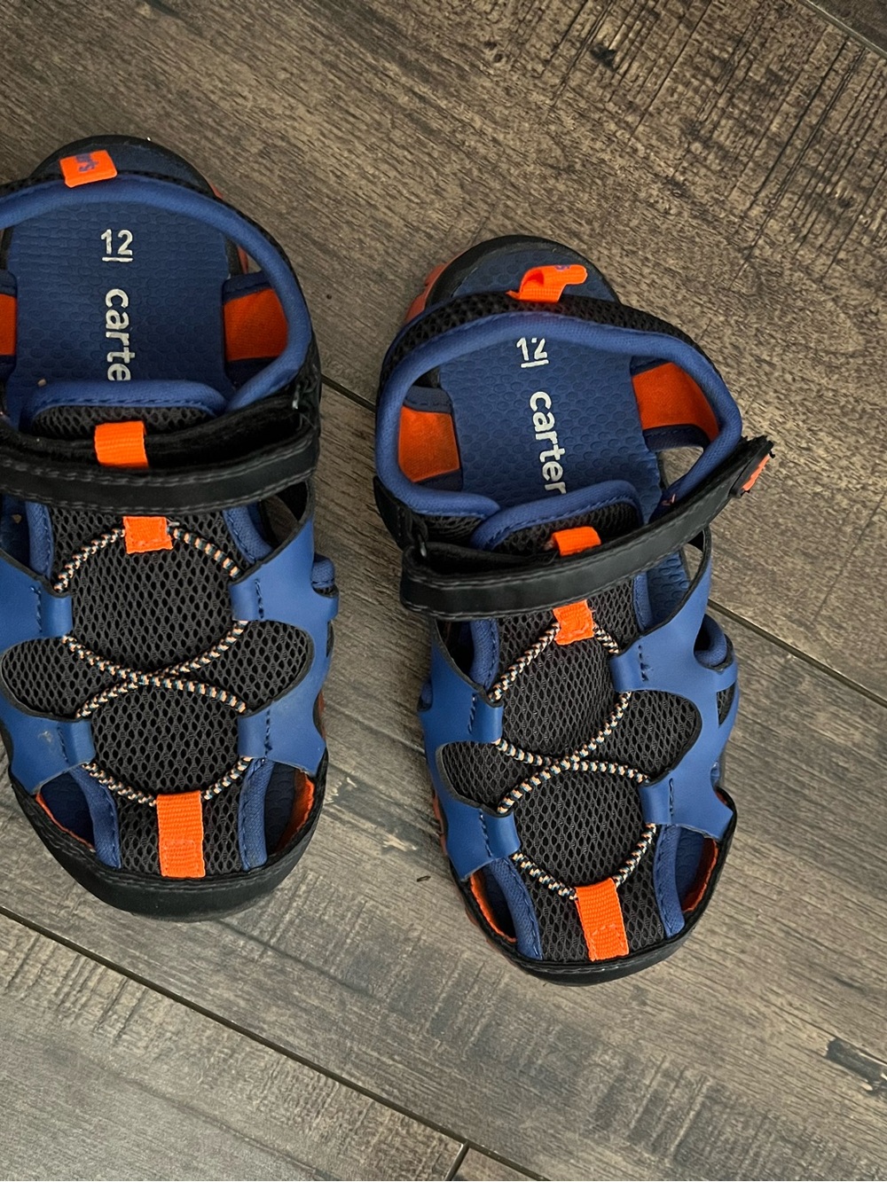 Carter's Navy Blue and Orange Kids Outdoor Sandals
